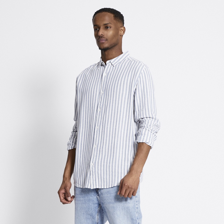 Linen blend shirt "Lucas Stripe"